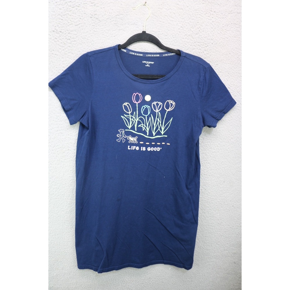 Life is Good Sleep Shirt-Size Medium-Short Sleeve-Modal Blend-Soft-Cozy Chic